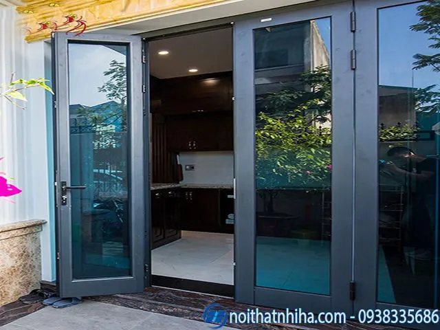 Cửa nhôm Topal Prima mở quay với thiết kế hiện đại