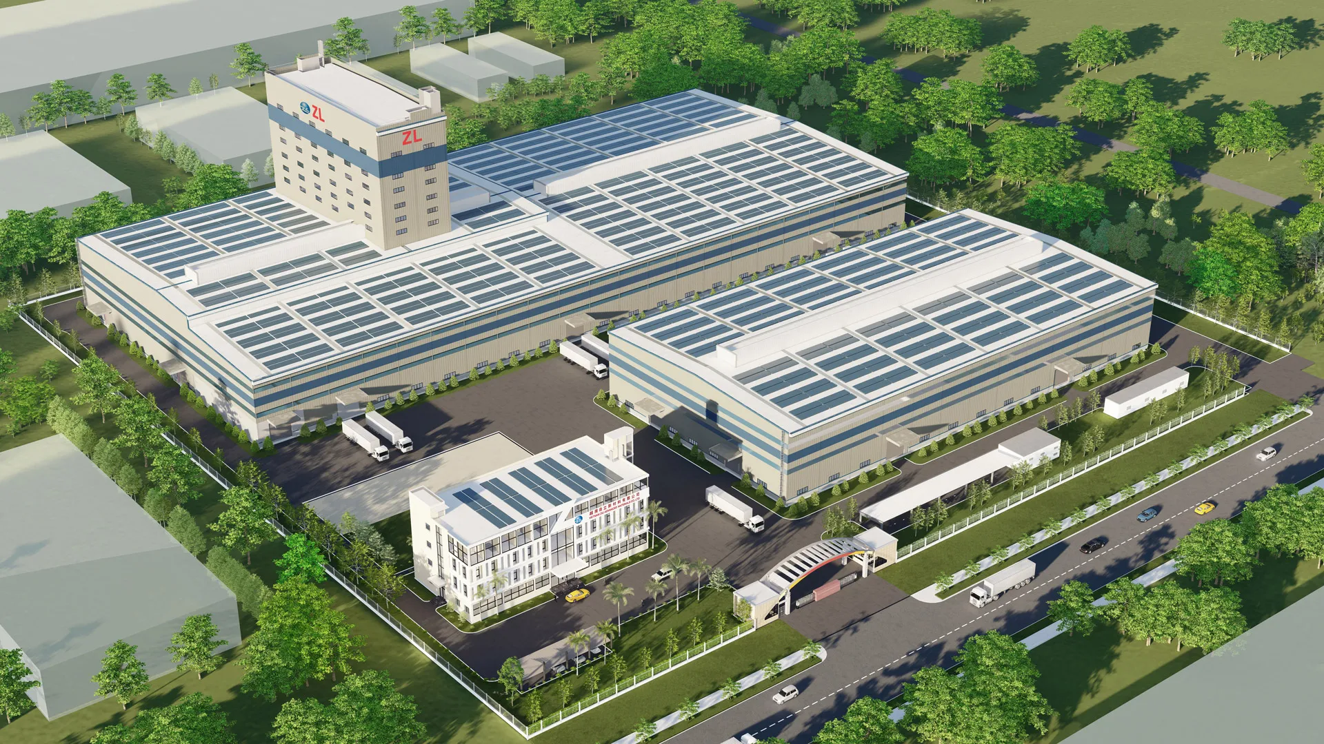 Phối cảnh nhà máy sản xuất corundum thiêu kết của Zili Holdings tại Khu Công nghiệp Phú Mỹ