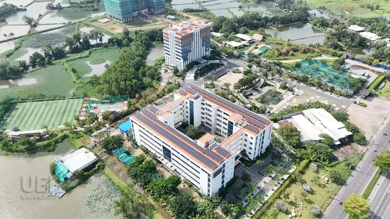 Cơ sở N được xây dựng theo nguyên lý "kiến trúc xanh", hướng đến phát triển bền vững