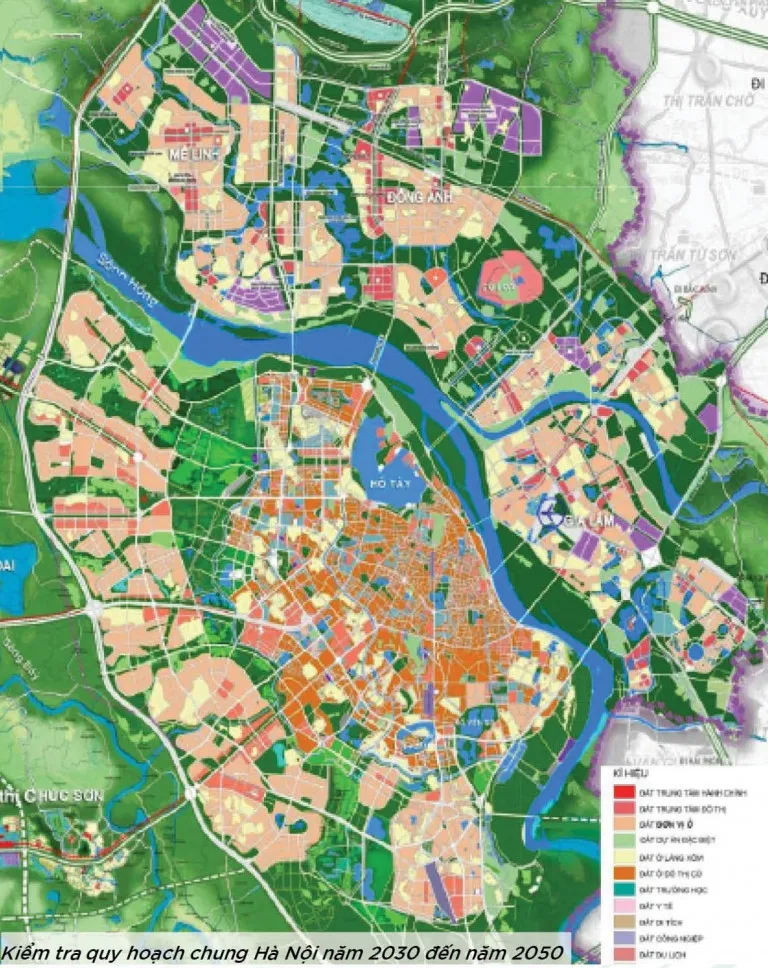 Kiểm tra quy hoạch chung Hà Nội năm 2030 đến năm 2050