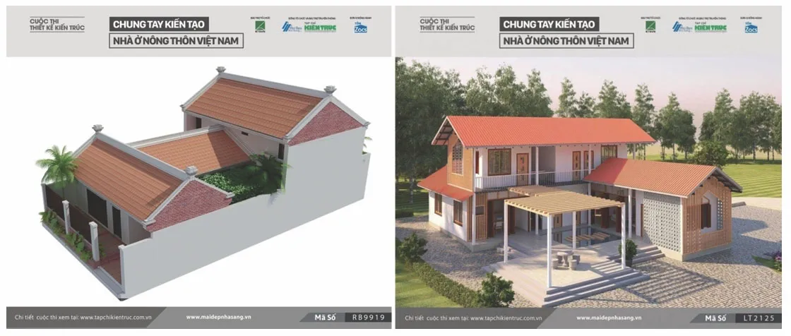 Minh họa thiết kế nhà ở nông thôn Việt Nam