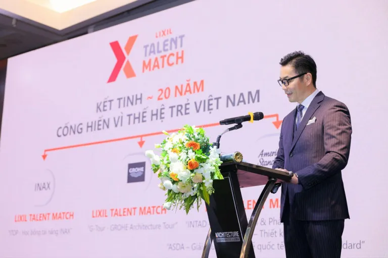 Ông Uchidate Katsuaki – Tổng giám đốc LIXIL Vietnam phát biểu tại hội thảo ALP về giải pháp nhà thông minh
