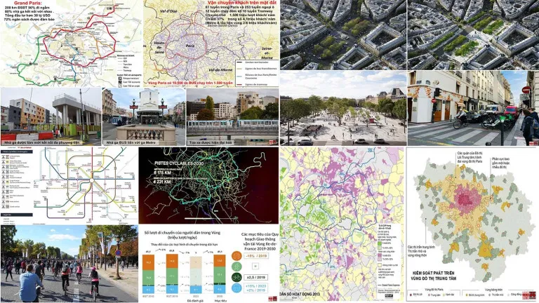 Quy hoạch Grand Paris với hệ thống metro kết nối đa tầng và mạng lưới đường xe đạp hơn 6000km