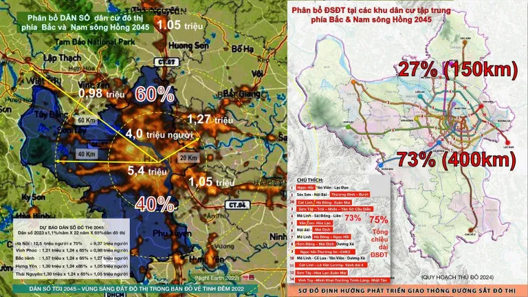 Sơ đồ mạng lưới đường sắt đô thị hiện tại của Hà Nội bộc lộ sự thiếu hụt tính kết nối hệ thống trong tương lai