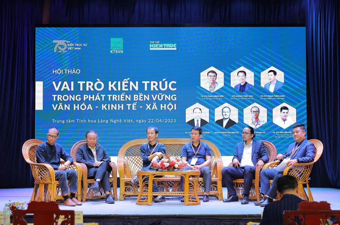 Hội KTS Việt Nam tham gia hội thảo thảo luận về phát triển kiến trúc Việt Nam trong tương lai, tập trung vào phát triển bền vững và các quan điểm về quy hoạch cùng phát triển đô thị