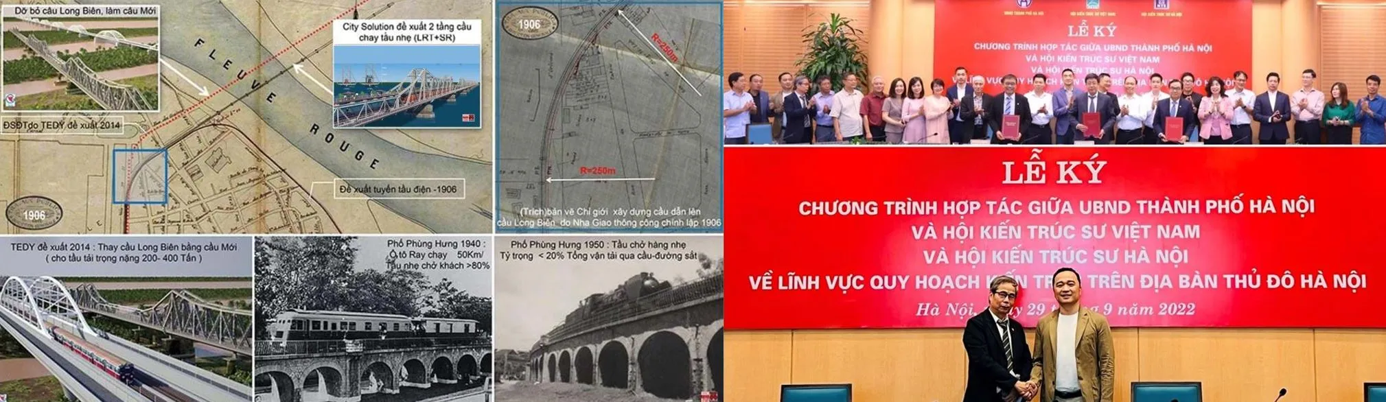 Các KTS Hà Nội tham dự và trình bày tại hội thảo "Nghiên cứu cải tạo và phát huy giá trị lịch sử, văn hóa của cầu Long Biên" do Sở Xây dựng phối hợp với Đại sứ quán Pháp, Cơ quan Phát triển Pháp PRX-Việt Nam, các đơn vị liên quan tổ chức