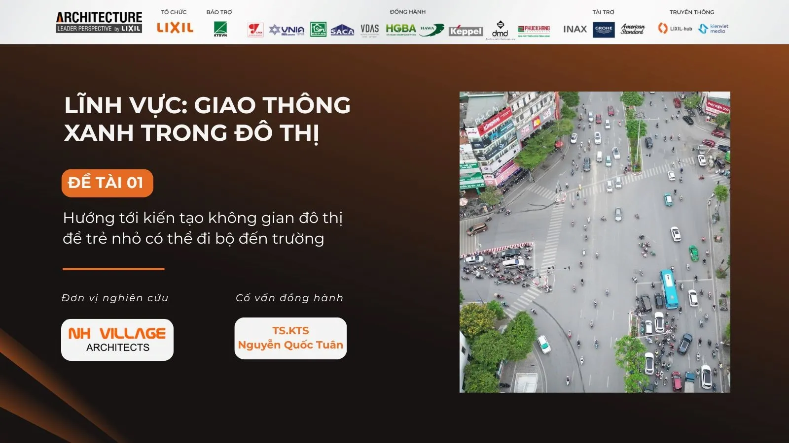 Phối cảnh giải pháp tổ chức giao thông và không gian đi bộ an toàn cho học sinh tại khu vực đô thị đông đúc