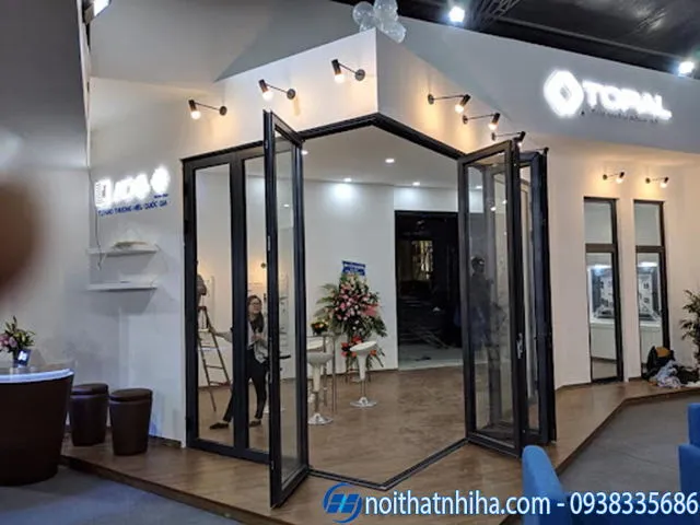 Cửa nhôm Topal xếp trượt vuông góc
