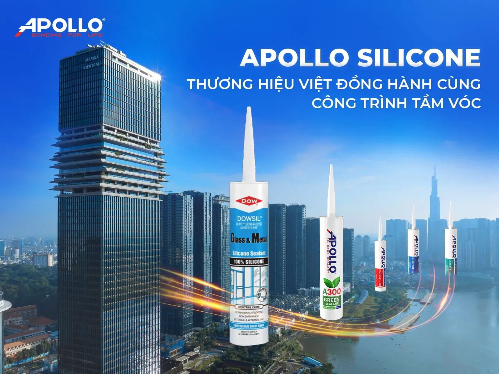 Apollo Silicone thương hiệu đồng hành cùng công trình tầm vóc