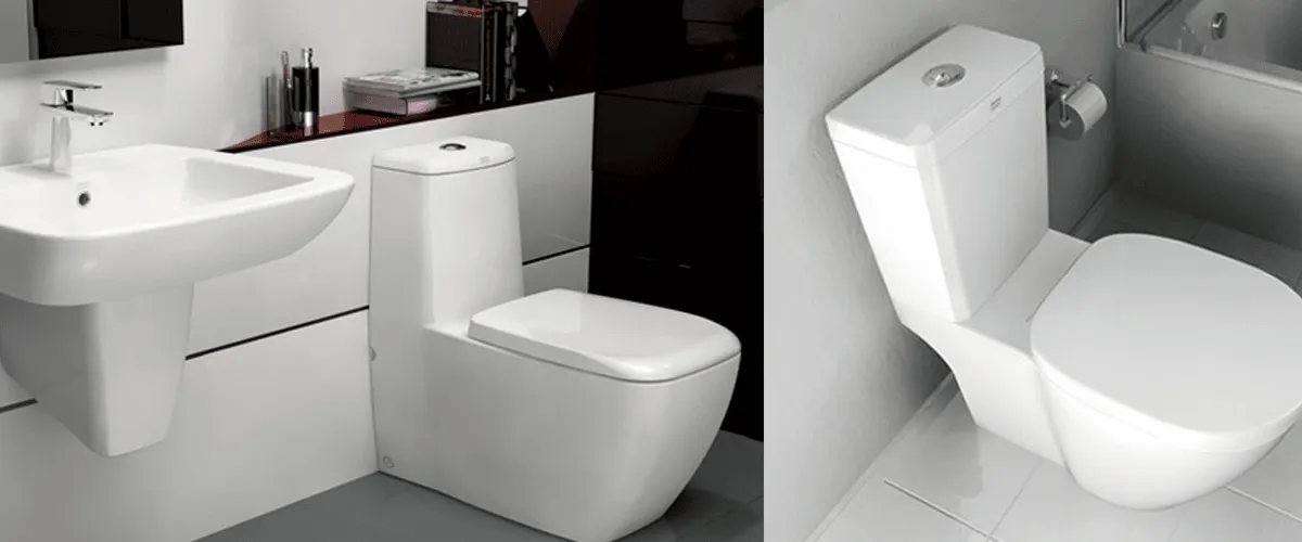 Bồn cầu hai khối American Standard có thiết kế gọn gàng tối ưu diện tích phòng tắm