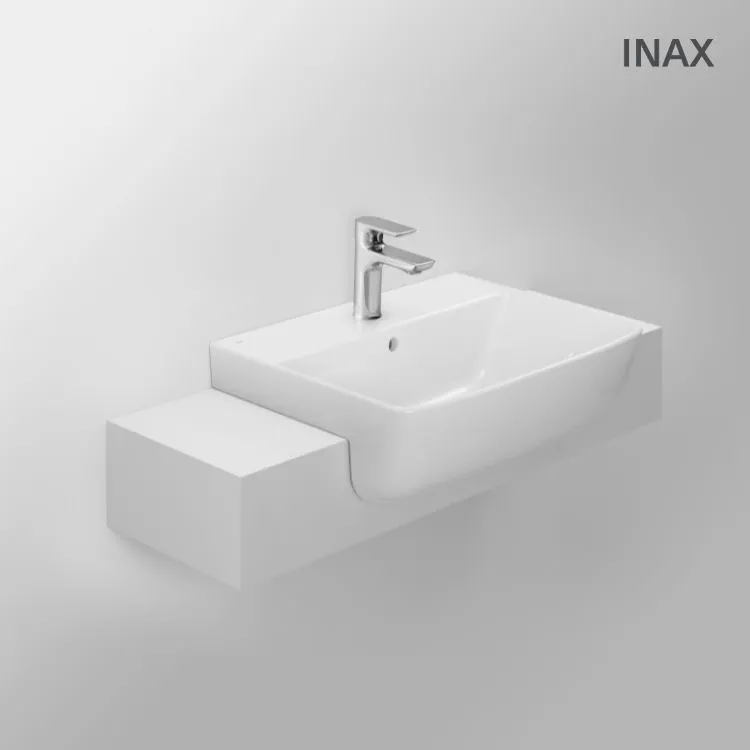 Chậu rửa mặt bán âm bàn INAX với kiểu dáng hiện đại