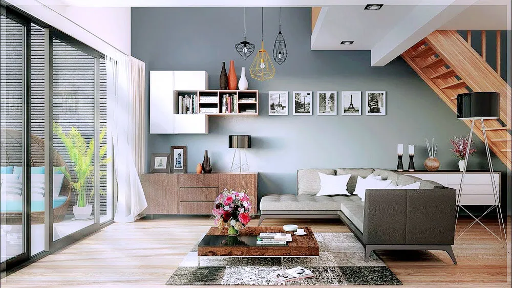 Không gian nội thất xanh với cây xanh trong nhà