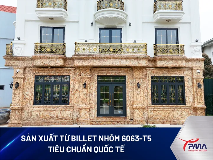 Cấu trúc profile nhôm 6063-T5 đa buồng khí của PMA Platinum