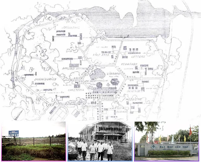 Sơ đồ quy hoạch khu II - Đại học Cần Thơ và những ngày đầu xây dựng và hình thành