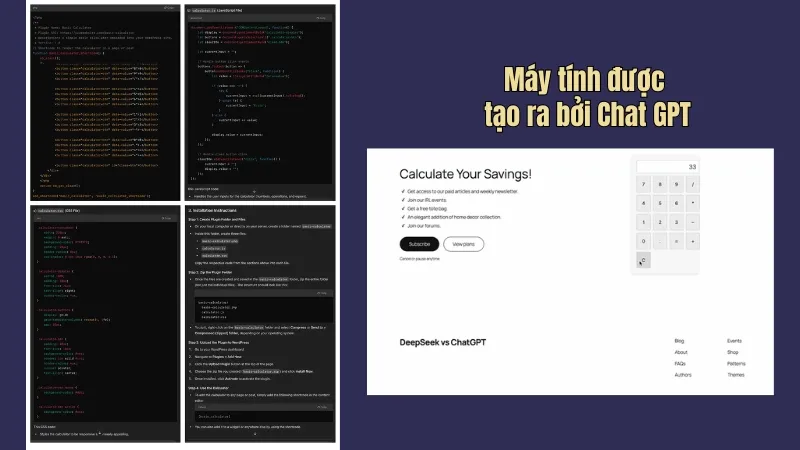 Máy tính được tạo từ Chat GPT