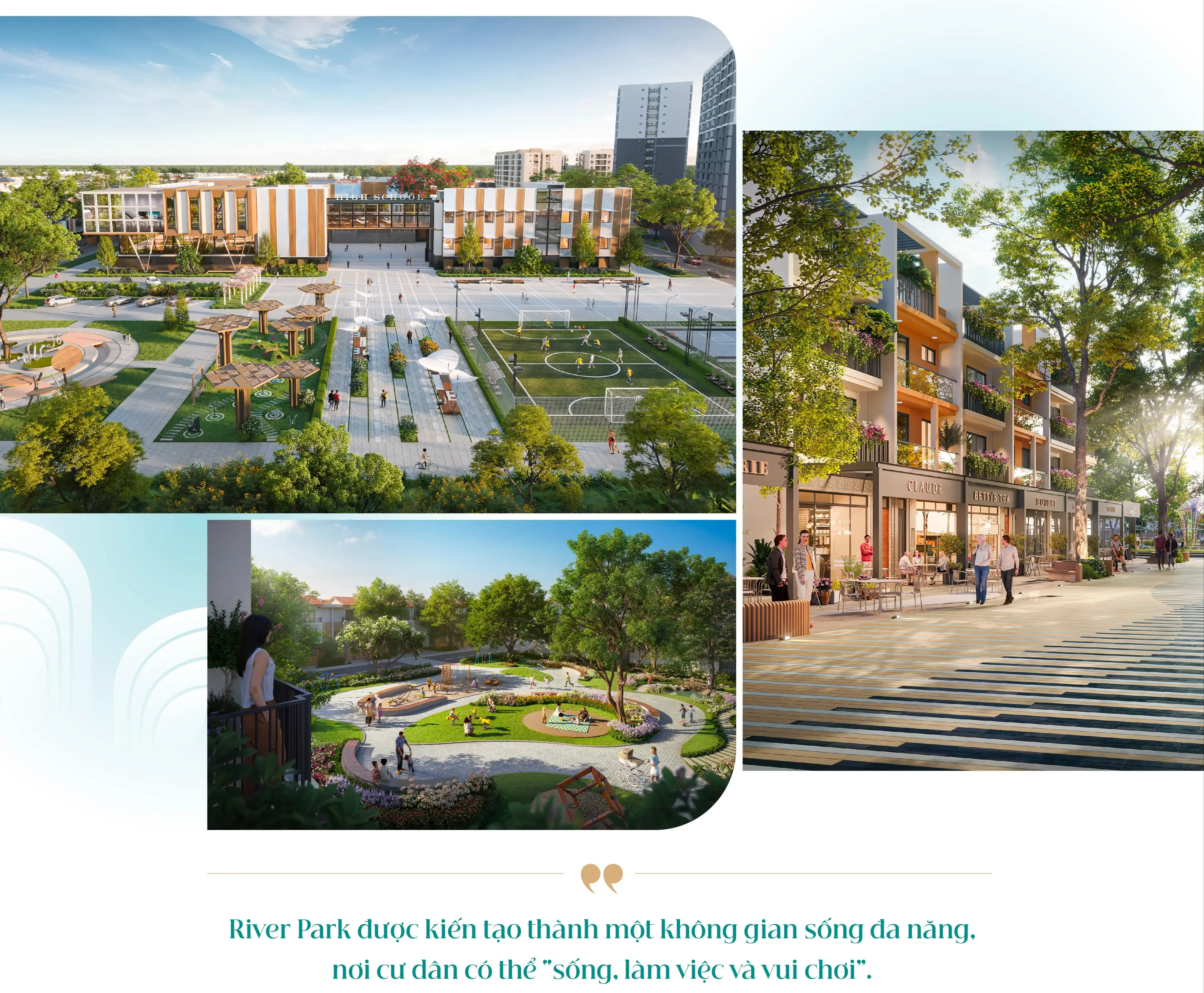 Tiện ích tích hợp trong khu đô thị sinh thái
