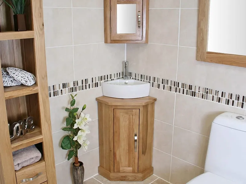 Ứng dụng lavabo góc trong không gian hẹp