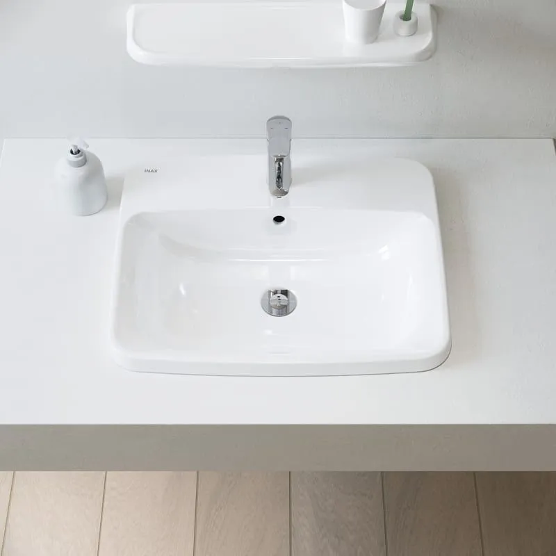 Lavabo dương bàn INAX L-2397V thiết kế siêu mỏng