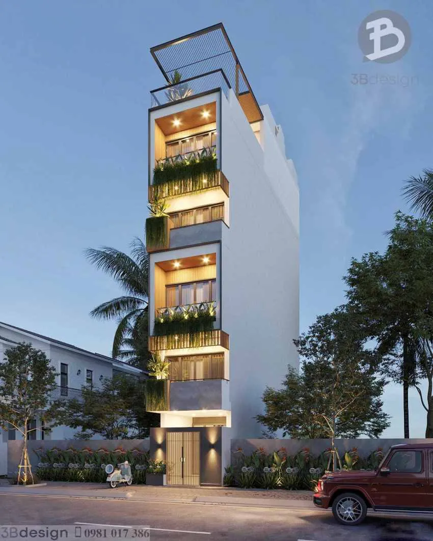 Nhà 5 tầng hiện đại linh hoạt