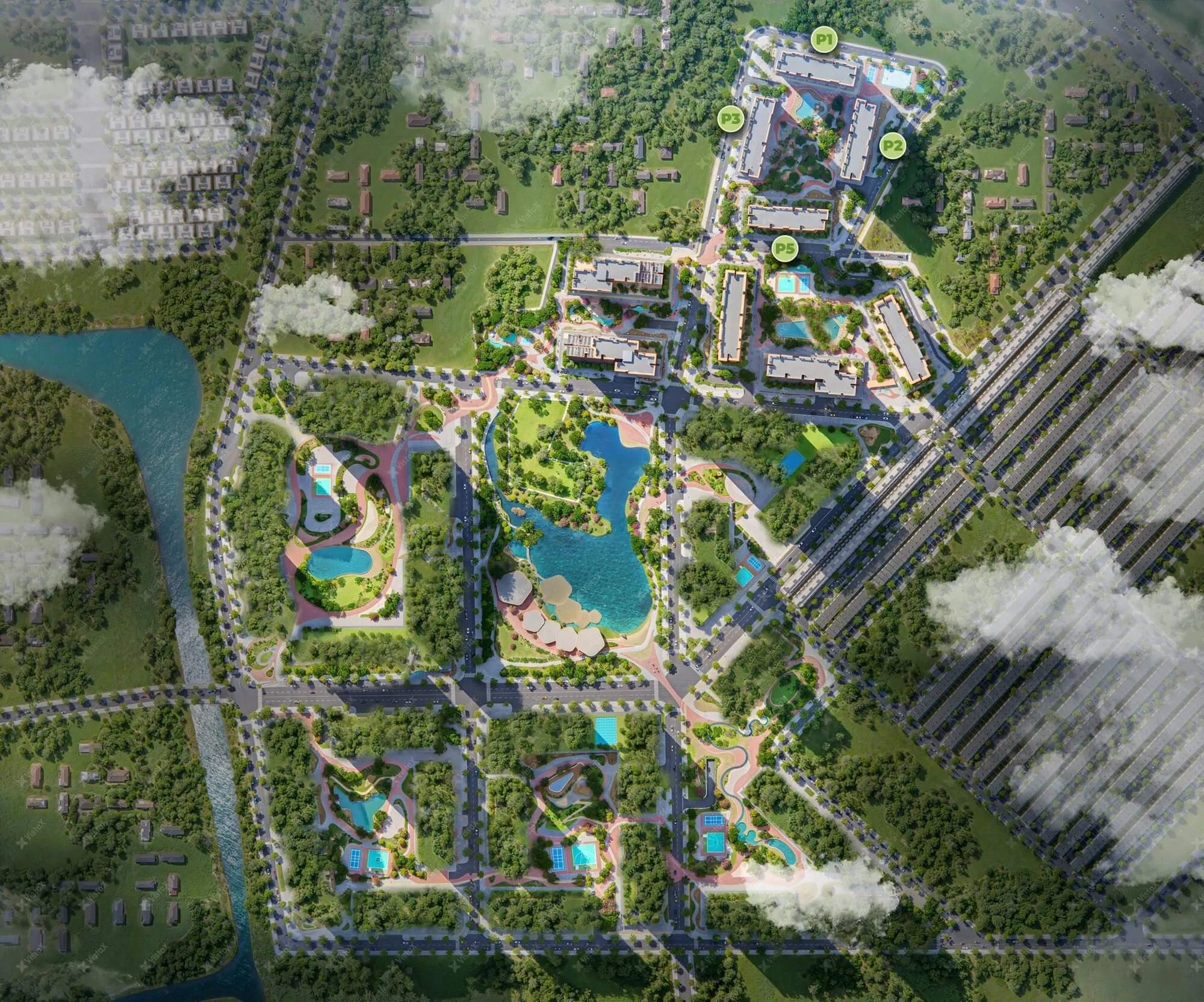 Mặt bằng tổng thể The Parkland
