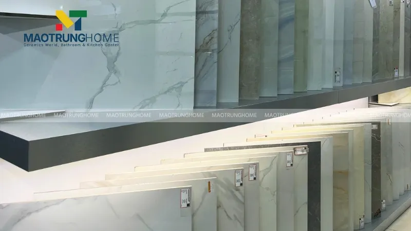 Showroom Mao Trung Home trưng bày đa dạng mẫu gạch ốp bếp