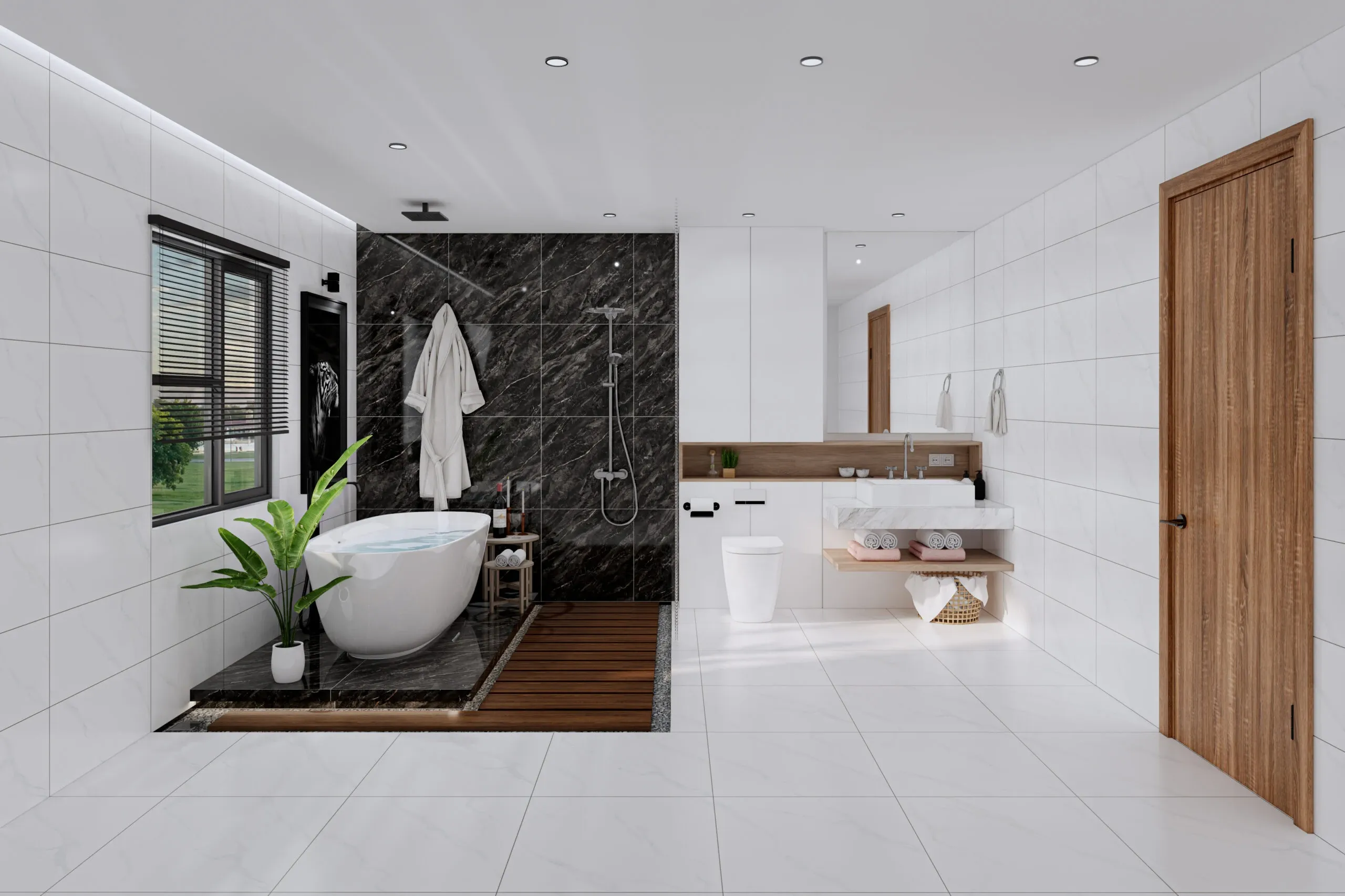 Gạch vân mây P65145R ốp lát nhà tắm, tạo cảm giác thư giãn và sang trọng