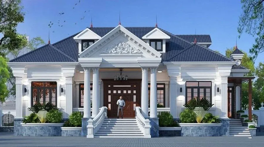 Chi phí xây nhà biệt thự 1 tầng mái Nhật
