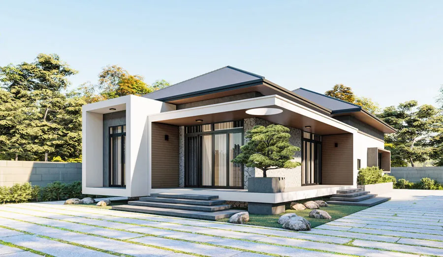 Chi phí xây biệt thự 1 tầng mái Nhật