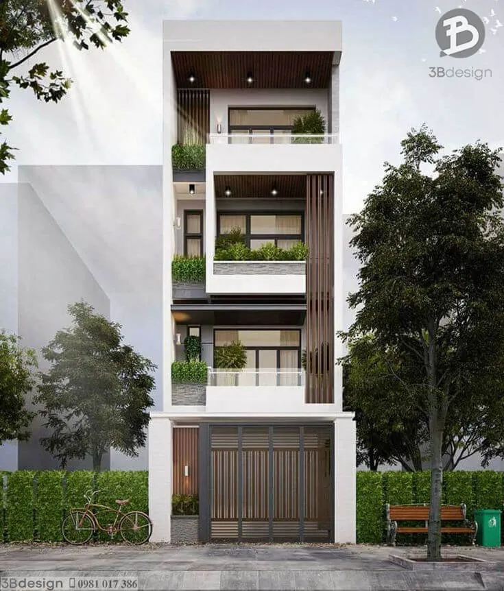 Nhà ống 4 tầng đơn giản