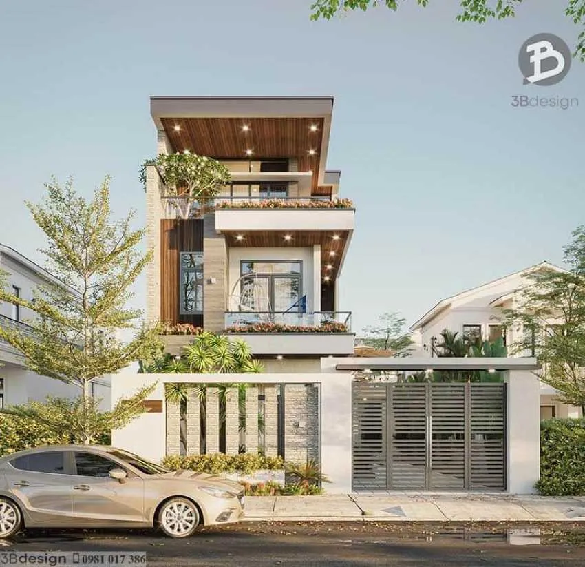 Nhà ống 3 tầng hiện đại