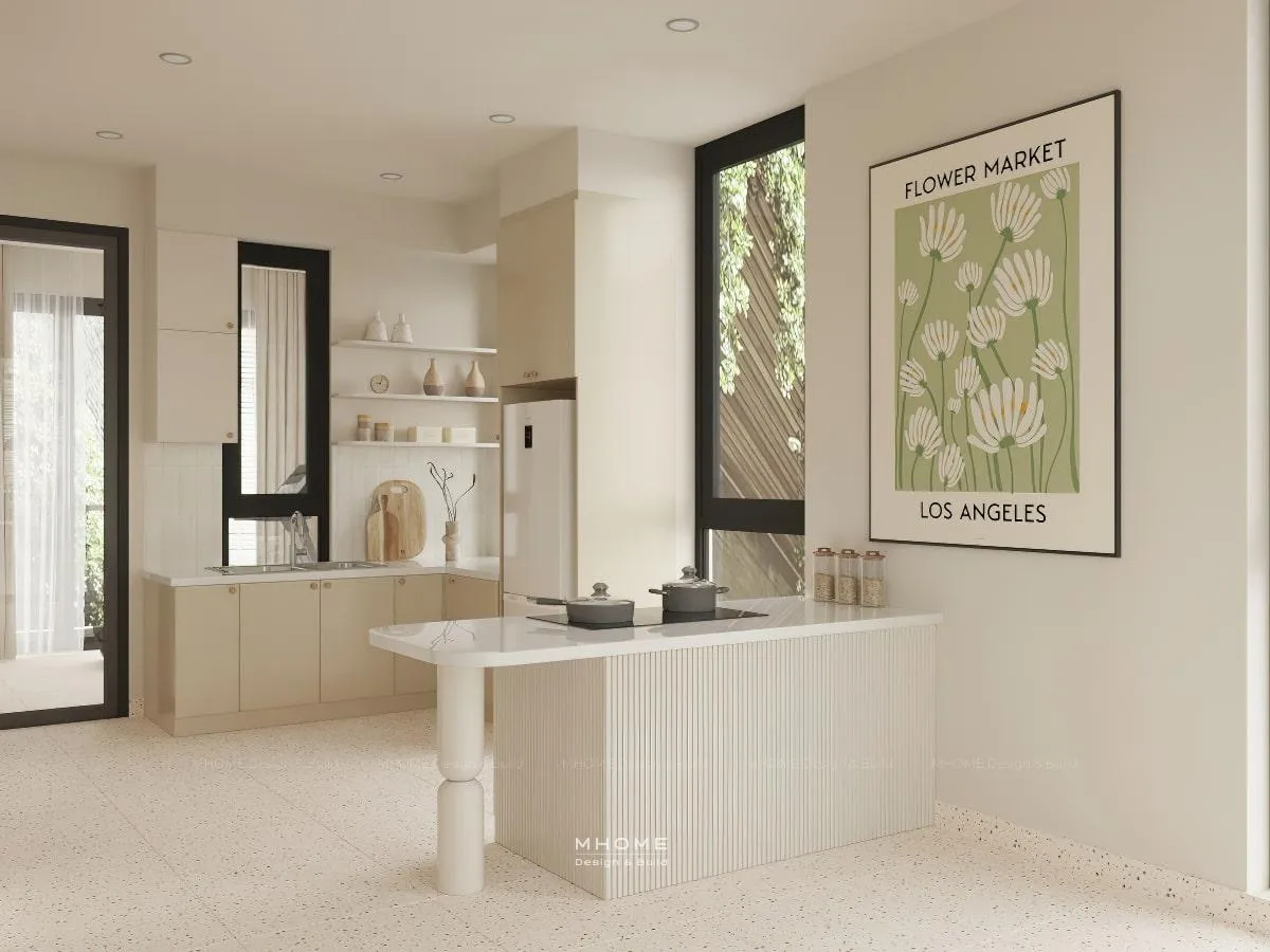 Thiết kế phòng bếp phong cách Wabi Sabi