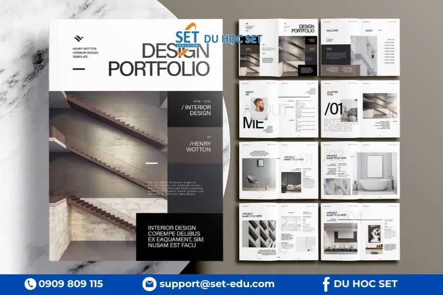 Portfolio thiết kế là yếu tố then chốt trong hồ sơ du học ngành kiến trúc