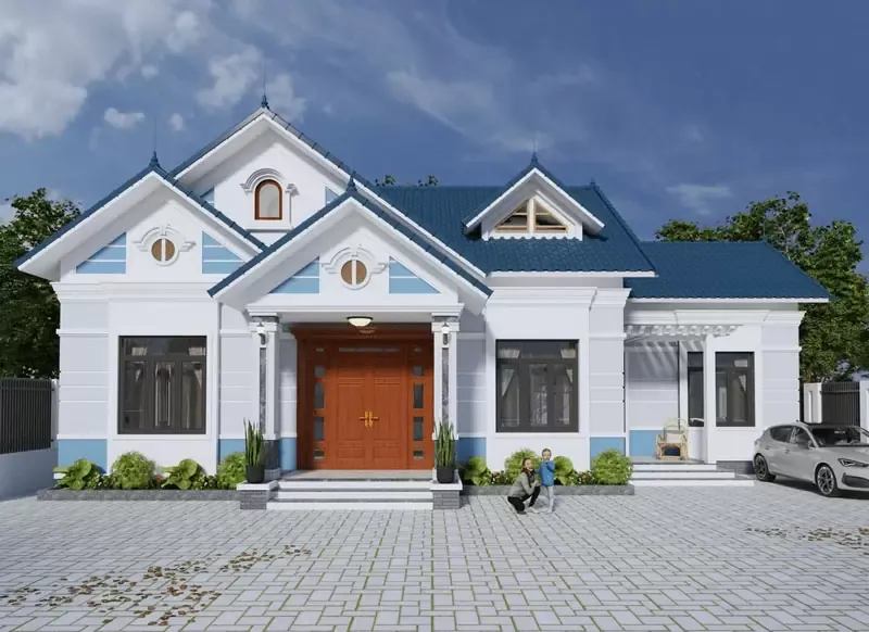 Nhà cấp 4 mái Thái nông thôn