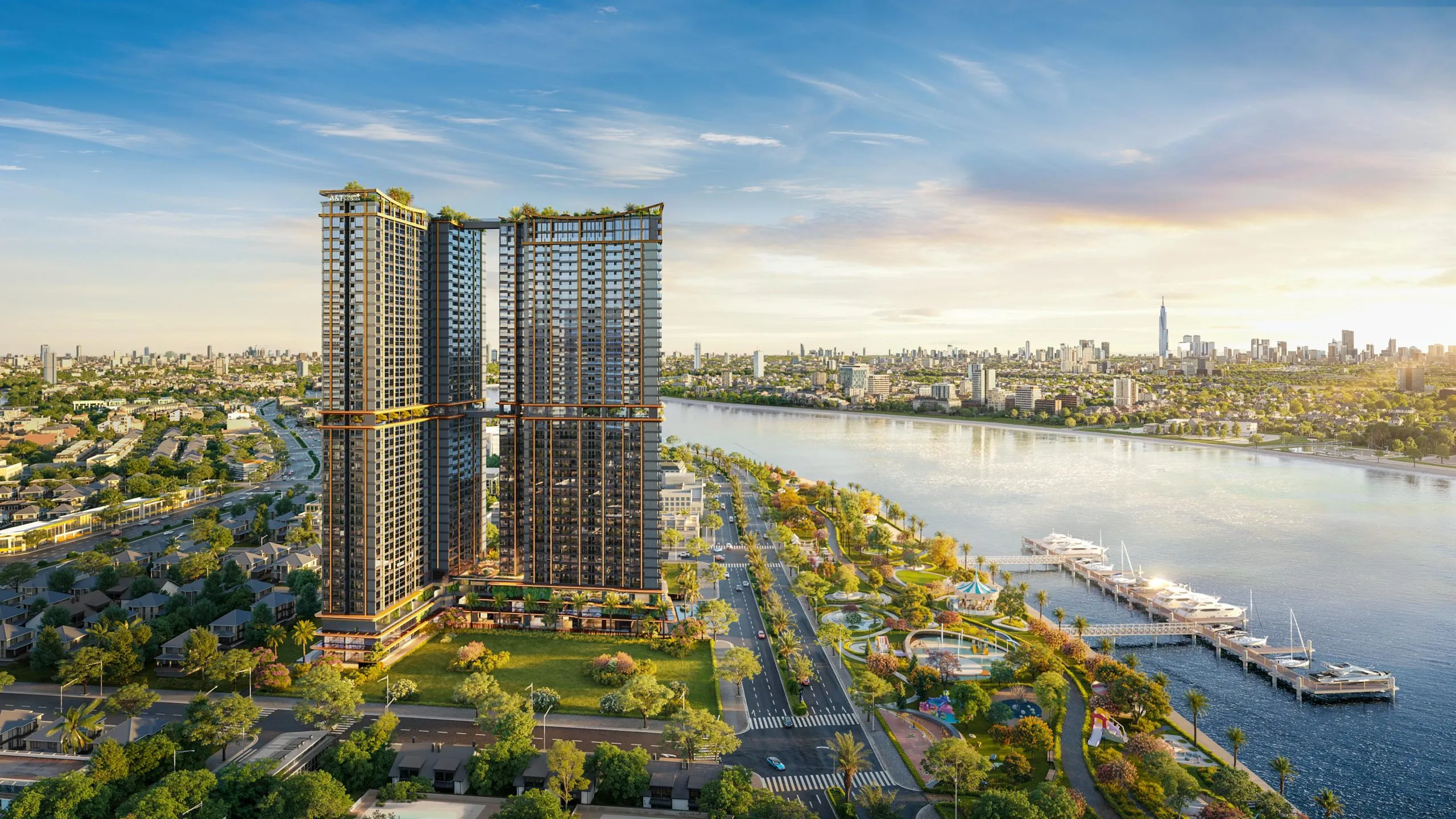 Phối cảnh căn hộ A&T Saigon Riverside bên sông Sài Gòn