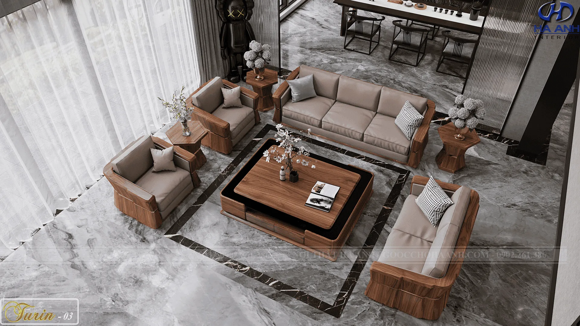 Bộ sofa Turin 03 – Đẳng cấp thời thượng