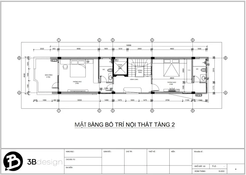 Mặt bằng tầng 2