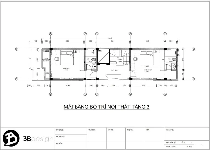 Mặt bằng tầng 3