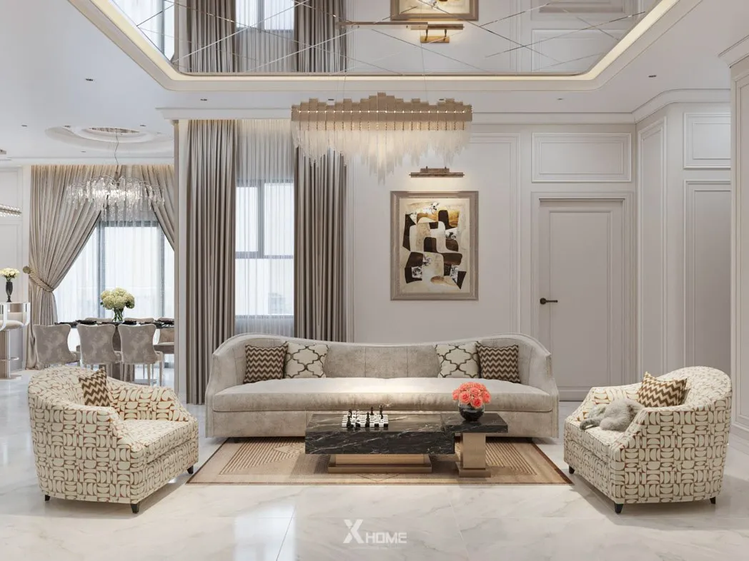 Căn hộ 128m² De La Sol với thiết kế Tân cổ điển sang trọng